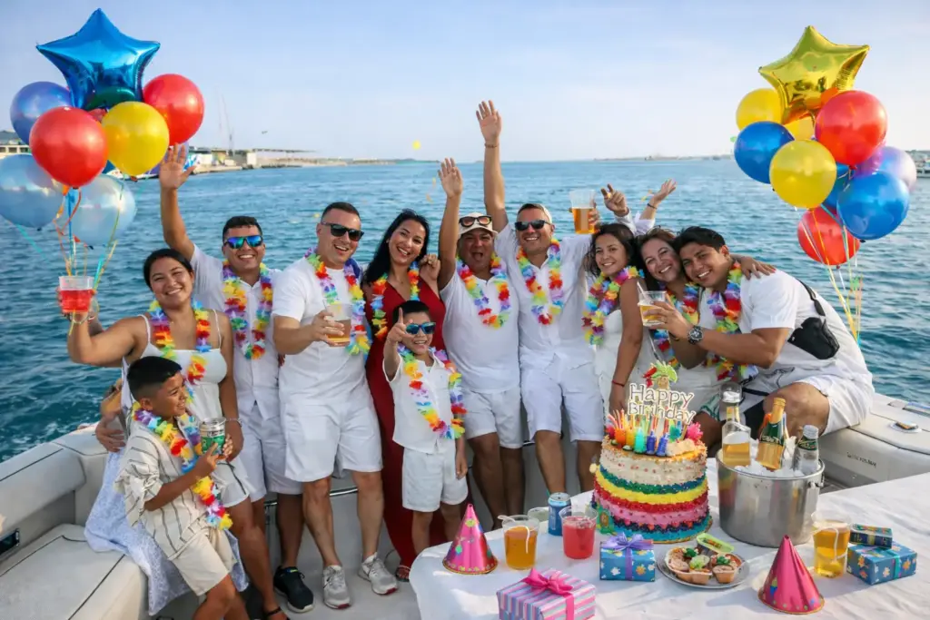 Fête d’anniversaire à bord